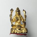 H073 รูปหล่อพระศิวะ สี่กร นั่งเสือ วัดพระศรีมหาอุมาเทวี(วัดแขก สีลม) กทม.