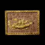 F391 เรือใบนำโชค เนื้อผงฝังพลอย วัดป่าทุ่งแฝก กบินทร์บุรี ปราจีนบุรี