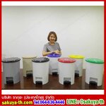 ถังขยะแยกประเภท เท้าเหยียบ ทรงกลม 12 ลิตร