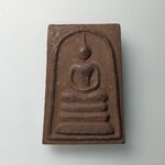 G669 พระสมเด็จเนื้อผง ผสมแร่เหล็กน้ำพี้ หลังนกสาริกาคู่ ไม่ทราบที่