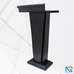 โพเดียมไม้ สีดำ ทรงโมเดิร์น TOPตรง ขนาด (W)56 x (L)43 cm. สูง 112 cm.