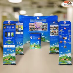 BACK DROP SET ชุดฉากแบคดรอปผ้า สำหรับจัดบูธ โครงอะลูมิเนียมถอดประกอบได้ แถมกระเป๋า ฟรี!