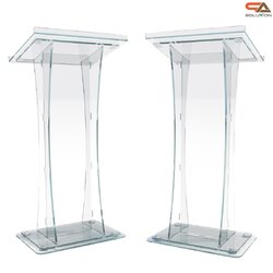 โพเดียม อะคริลิคใส AC-04 ขนาด (W) 55 x (L) 45 x (H)115 ซม.TOP เอียงพร้อมกันตก วัสดุอะคริลิคใส หนา 10-20 มม.