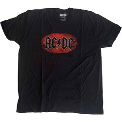 AC/DC Unisex T-Shirt: Oval Logo Vintage BLACK