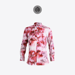 Pinky Red Flowered Patterned Shirt