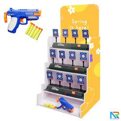 เช่าเกมส์ยิงเป้านิ่ง ตั้งโต๊ะ ขนาด (W)40 x (D)40 x (H)90 cm. พร้อมเป้านิ่ง 4 แผ่น 3 ชุด และปืนกระสุนโฟม 1 กระบอก