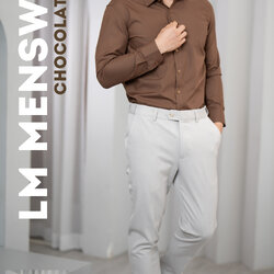 เสื้อเชิ้ตคุณภาพ คอปก 2 แบบ (ซ่อนกระดุม / โชว์กระดุม) สีน้ำตาลช็อคโกแลต (Chocolate Brown)