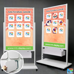 เกมส์เปิดป้ายจับคู่ 9 ช่อง Matching game ขนาด (W)94 x (D)45 x (H)170 cm.พร้อมล้อเลื่อน เคลื่อนย้ายสะดวก