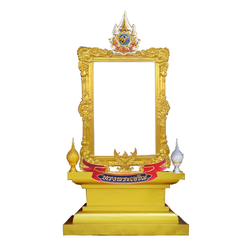 เช่าซุ้มเฉลิมพระเกียรติ ขนาด 1.50 x 2.90 ม. พร้อมตราสัญญลักษณ์ พานพุ่ม ป้ายหน่วยงาน ( กทม ปริมลฑล และเชียงใหม่ )