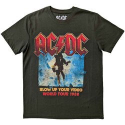AC/DC Unisex T-Shirt: Blow Up Your Video GREEN