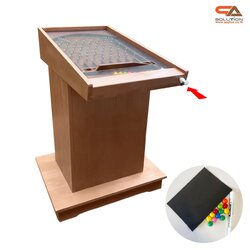 เช่าเกมส์พินบอลตั้งพื้น PINBALL ขนาด (W)40 x (L)60 x (H)82 cm. สีโอ๊ค พร้อมลูกบอลพลาสติกคละสี 15 ลูก