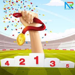 แท่นยืนรับรางวัล 1-2-3-4-5 ขนาด (W)350 x (D)50 x (H)65 cm. โครงเหล็ก ทำสีขาว พร้อมตัวเลข 1-2-3-4-5 (สั่งทำสีตามความต้องการได้)