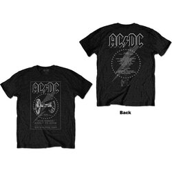 AC/DC Unisex T-Shirt: FTATR 40th Monochrome (Back Print) BLACK