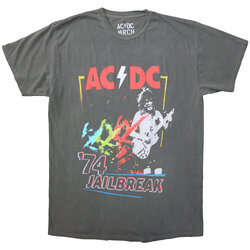 AC/DC Unisex T-Shirt: Vintage '74 Jailbreak GREY