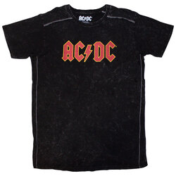 AC/DC Unisex T-Shirt: Logo (Wash Collection) BLACK