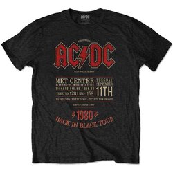 AC/DC Unisex T-Shirt: Minnesota '80 BLACK