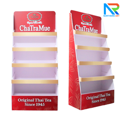 ชั้นวางสินค้าพลาสวูด 5 ชั้น ขนาด (W)61.6 x (D)30 x (H)135 cm. พร้อมงานพิมพ์ พลาสวูดหนา 8 มม. สั่งผลิตตามแบบ