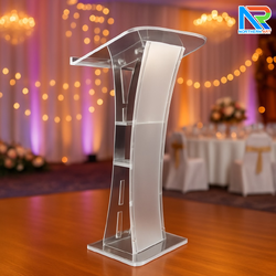 เช่าโพเดียม อะคริลิคใส AC-12 ขนาด(W)60 x (L)45 ซม. สูง 113 ซม. TOP เอียง มีกันตก พร้อมบริการรับ-ส่งกทมฯและปริมลฑล