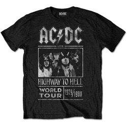 AC/DC Unisex T-Shirt: Highway to Hell World Tour 1979/1980 BLACK