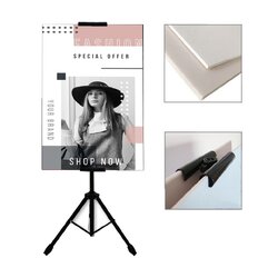 เช่าขาตั้งโปสเตอร์สแตนด์ เหล็ก 3ขา ปรับระดับได้ พับเก็บได้ พกพาสะดวก