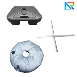 ฐานธงชายหาด ฐานเหล็ก ฐานน้ำ ถุงน้ำ อุปกรณ์เสริม เพื่อให้มั่นคงแข็งแรงยิ่งขึ้น