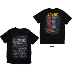 AC/DC Unisex T-Shirt: Control Wires PWR-UP EU Tour '24 (Back Print & Ex-Tour) GREY