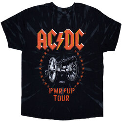 AC/DC Unisex T-Shirt: PWR-UP Tour '24 Cannon (Ex-Tour) BLACK