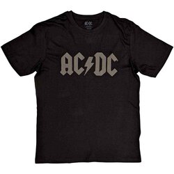 AC/DC Unisex T-Shirt: Logo (Hi-Build) BLACK