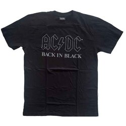 AC/DC Unisex T-Shirt: Back In Black BLACK