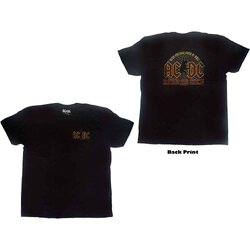 AC/DC Unisex T-Shirt: Hard As Rock (Back Print) BLACK