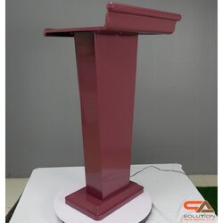 CLEARANCE SALE! โพเดียมเหล็ก สีโอ๊คแดง ทรงโมเดิร์น TOPตรง ขนาด (W)58 x (L)51 cm. สูง 113 cm. (สินค้าตัวโชว์ )