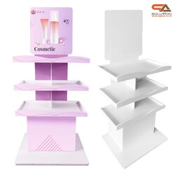 ชั้นวางสินค้าพลาสวูด 3 ชั้น พร้อมงานพิมพ์ พลาสวูดหนา 10 มม. สั่งผลิตตามแบบ