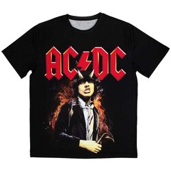 AC/DC Unisex Sublimation T-Shirt: Angus Highway To Hell BLACK