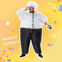 ชุดพ่อครัวเป่าลม ชุดมาสคอตพ่อครัว
