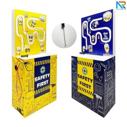 เช่าเกมส์สปาร์ค ขนาด (W)80 x (D)30 x (H)170 cm. วัสดุไม้MDFทำสีขาว พร้อมขดลวดและงานพิมพ์สติ๊กเกอร์