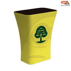 เคาน์เตอร์ผ้าออกบูธ รุ่น R09 โครงอะลูมิเนียมถอดประกอบได้ พร้อมผ้าพิมพ์สีสวยสด ซักได้