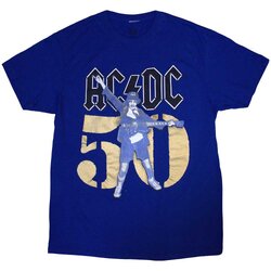 AC/DC Unisex T-Shirt: Gold Fifty BLUE