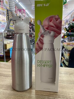 กระบอกวิปครีม MOSA 1 ลิตร หัวพลาสติก