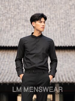 เสื้อเชิ้ตคอจีน สีดำ (ฺBlack Shirt - Mandarin Collar)