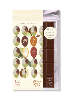ดาร์กช็อกโกแลต70% ทำจากเมล็ดโกโก้จันทบุรี หวานแต่ไร้น้ำตาล สำหรับชาวคีโต ยี่ห้อบีนทูบาร์ 45กรัม dark70 chanthaburi single origin beantobar 45g