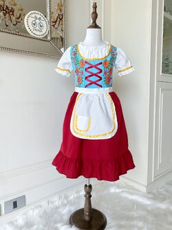 ชุดคอสเพลย์ ชุดประจำชาติเยอรมัน (German) เด็กหญิง โทนฟ้าแดง