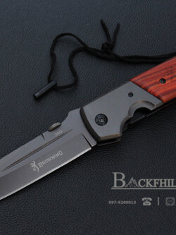 มีดพับด้ามไม้ BROWNING DA52 Stainless Steel มีด OME เกรดดี จากค่ายเขากวาง