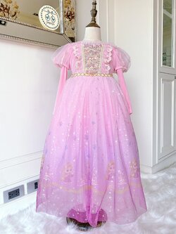 ชุดเจ้าหญิงราพันเซล ชายกระโปรงสกรีนลายเจ้าหญิงน่ารักมากๆ