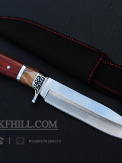 มีดใบตาย COLUMBIA รุ่น K325A ด้ามจับ ลายคลาสสิค ไม้อย่างดี พร้อมซองไนลอน