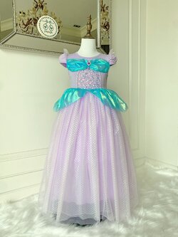 ชุดเจ้าหญิงแอเรียลรุ่นกระโปรงบานยาว