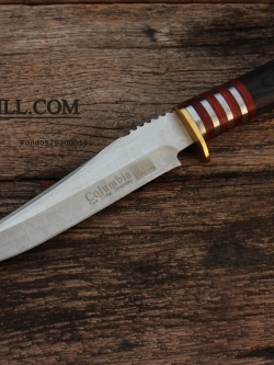 มีดใบตาย Columbia ของแท้ ด้ามไม้แต่งคลาสสิค