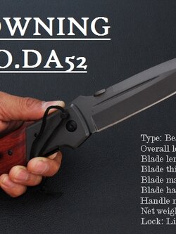 มีดพับด้ามไม้ BROWNING DA52 Stainless Steel มีด OME เกรดดี จากค่ายเขากวาง