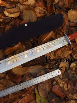 มีดดาบยาว Stainless Steel ทรงง้าวเทพกวนอู ยาว 25 นิ้ว พร้อมซองไนลอน