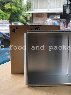 พิมพ์เค้กสี่เหลี่ยม ถอดก้น 4 นิ้ว