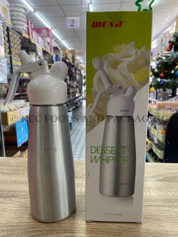 กระบอกวิปครีม MOSA 0.5 ลิตร หัวพลาสติก